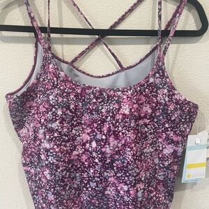 Zella Studio Women's Floral Field Lite Crop Strap Top